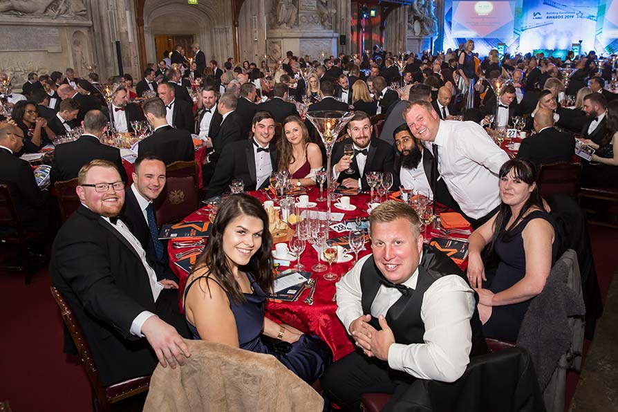 Guests at their tables at the London Building Excellence Awards 2019