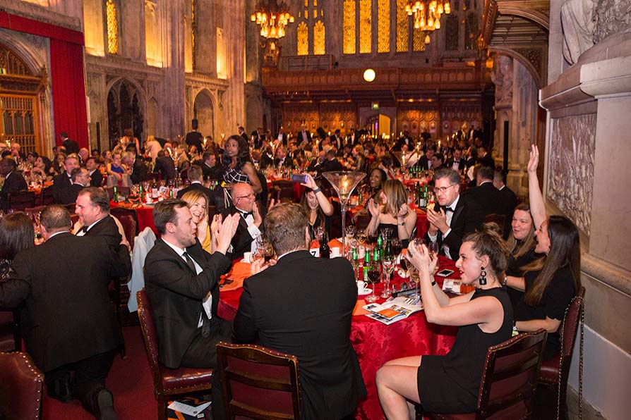 Guests celebrating at the London Building Excellence Awards 2019