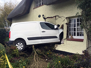 Van through wall - dangerous structure dealt with by Central Bedfordshire Council