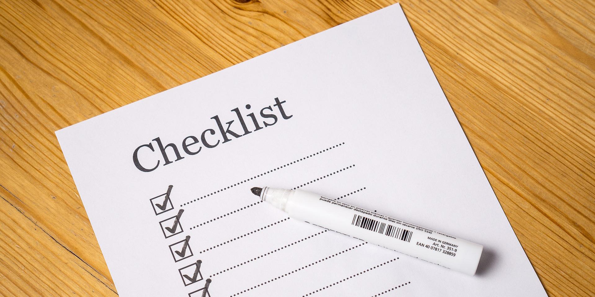 Checklist - quality management with LABC