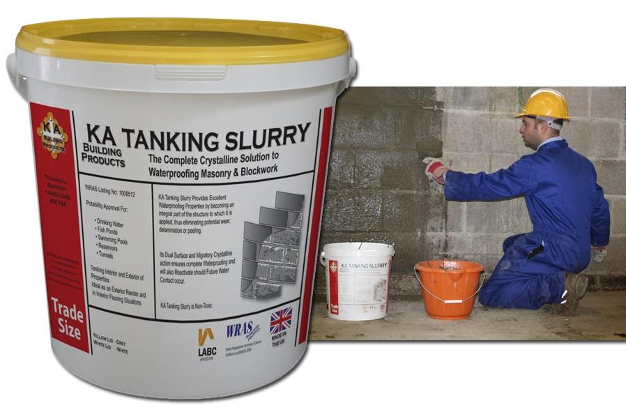 Tanking slurry waterproofing