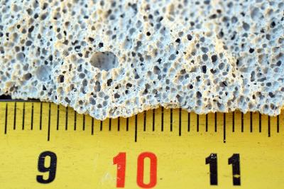 Aerated autoclaved concrete close-up