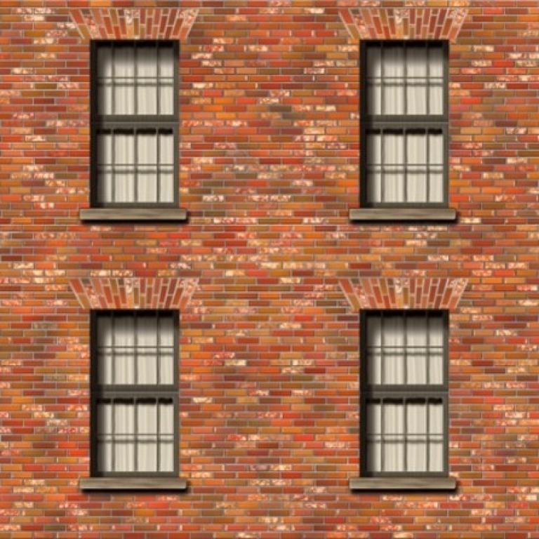 brick wall windows